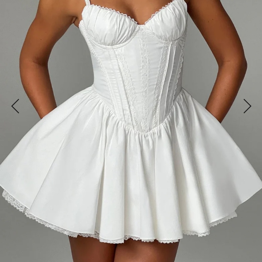 White corset mini dress - Picture 4 of 6